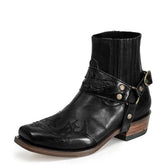 Men's Roman Style Embroidered Ankle Boots