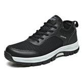MEN'S OUTDOOR MOUNTAINEERING LEATHER AND MESH NON-SLIP SHOES
