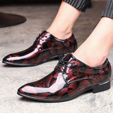 Fashion England shiny casual leather shoes men's boots