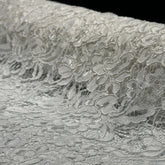 White Full-Body Floral Sheer Embroidery Lace - Eyelet Tulle Mesh