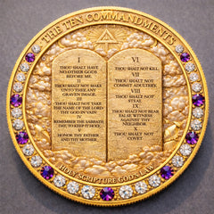 đFlash Sale 60% OFF - Jesus Christ & The Ten Commandments Commemorative Coin