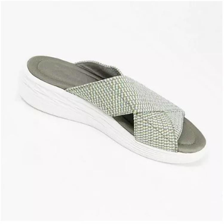 Gradation Stretch Cross Orthotic SlideSandals