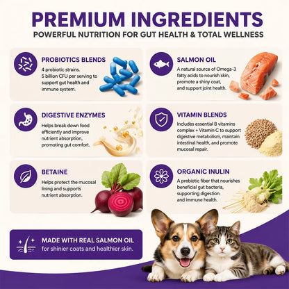 180ct Dog & Cat Probiotic Prebiotic Soft Chews - Chicken