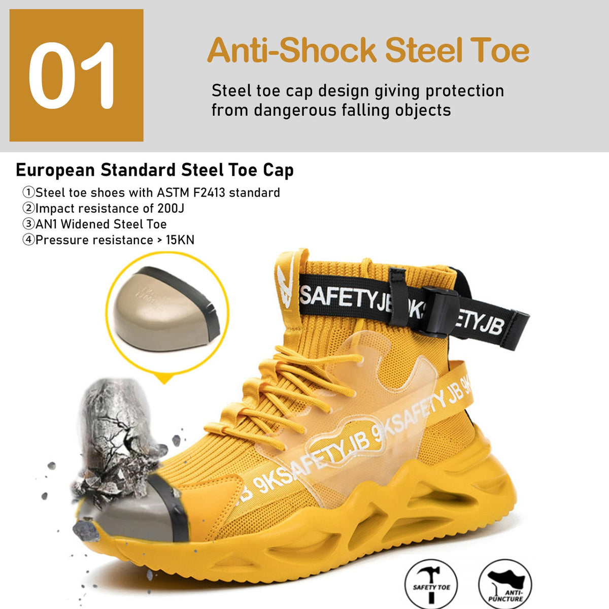 2023 Steel Toe Work Shoes No.7719
