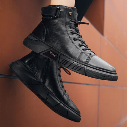 2022 Men's Casual Versatile Genuine Leather Ankle Boots