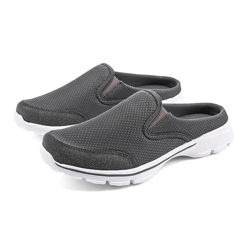 MEN'S FLAT SLIP-ON SANDALS MESH SURFACE BREATHABLE