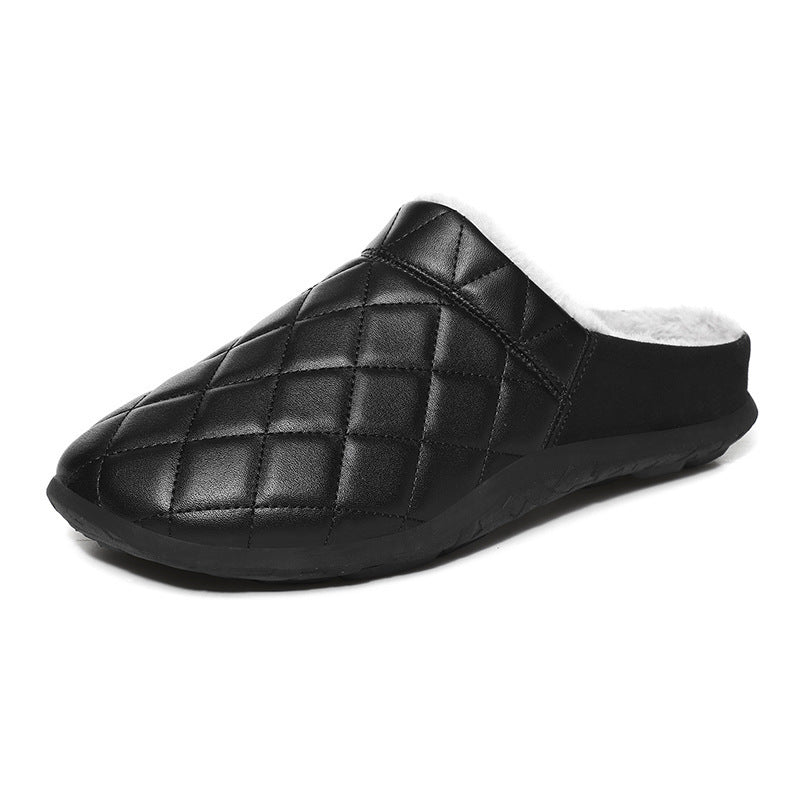 MEN'S FLEECE COMFORTABLE SOFT HALF DRAG CASUAL COTTON SHOES