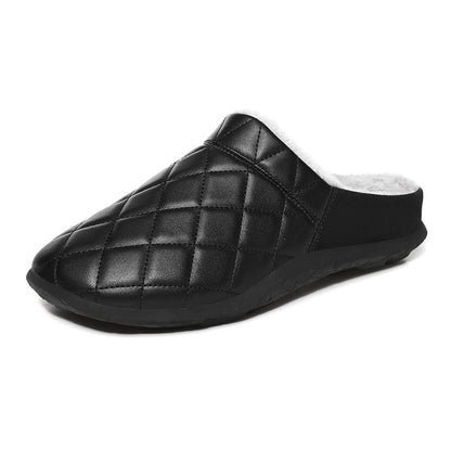 MEN'S FLEECE COMFORTABLE SOFT HALF DRAG CASUAL COTTON SHOES