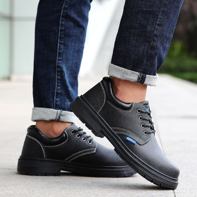 MEN'S ANTI-SMASH WATERPROOF WEAR-RESISTANT WORK SAFETY SHOES