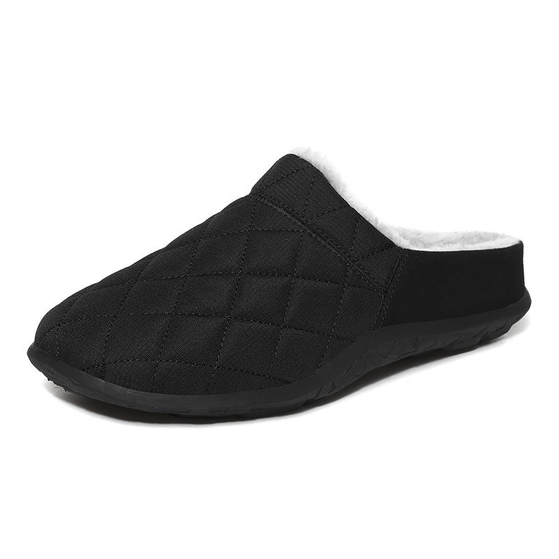 MEN'S FLEECE COMFORTABLE SOFT HALF DRAG CASUAL COTTON SHOES