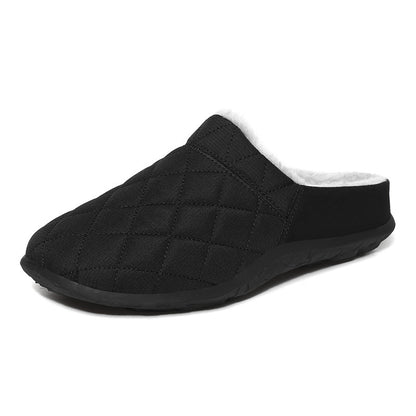 MEN'S FLEECE COMFORTABLE SOFT HALF DRAG CASUAL COTTON SHOES