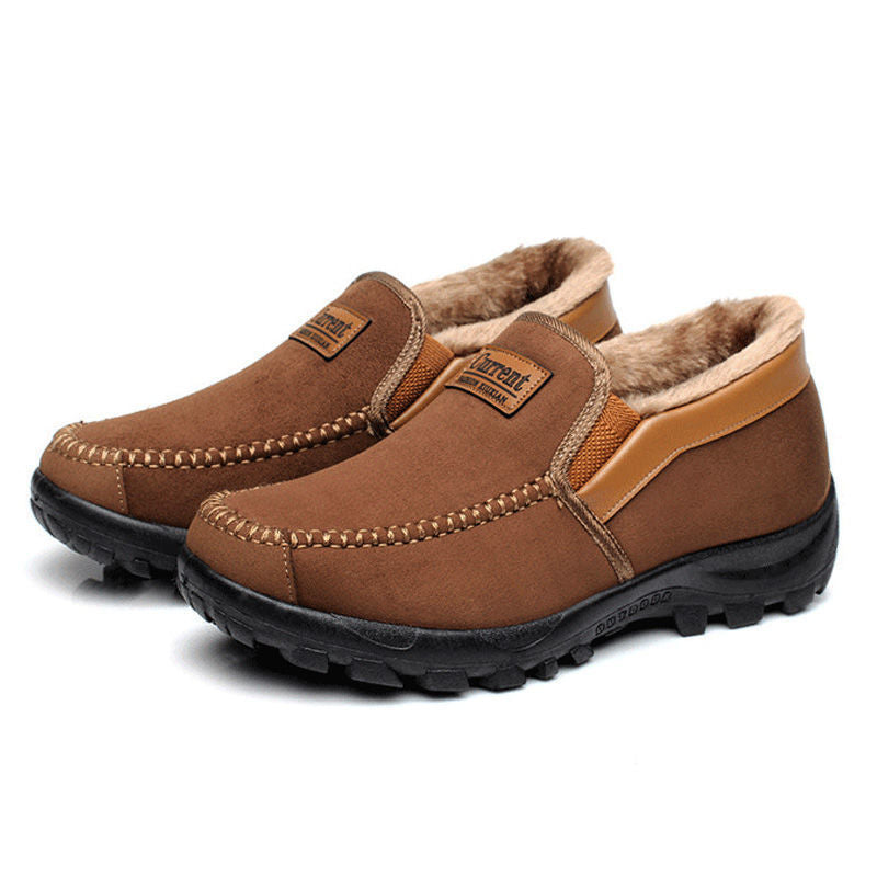 Men's Good arch support Outdoor Warm Lightweight Walking Slip On Sneakers