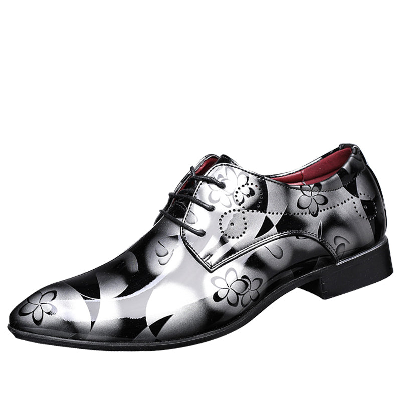 Fashion England shiny casual leather shoes men's boots