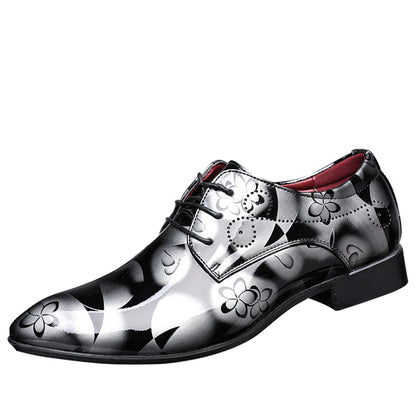Fashion England shiny casual leather shoes men's boots