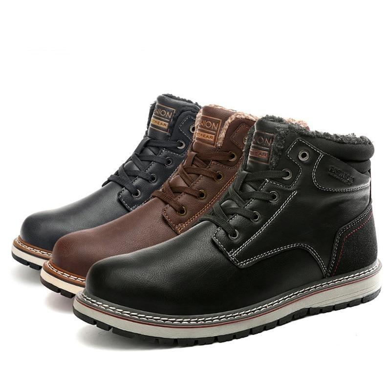 Everest Fur Lined Leather Snow Boots
