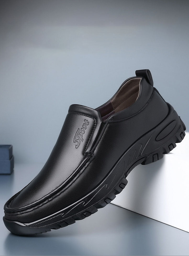 MEN'S EXTENDED WIDTH FOOT AND HEEL COMFORTABLE PLATFORM CASUAL SHOES