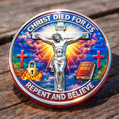 Jesus Christ Repent & Believe Challenge Coin
