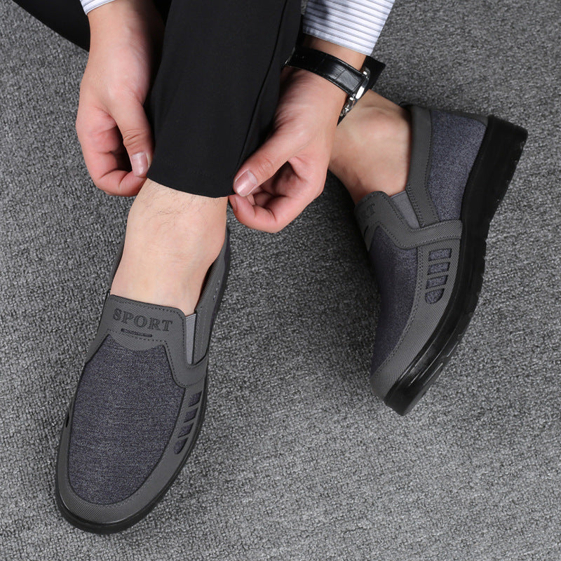 MEN'S EXTENDED WIDTH FOOT AND HEEL COMFORTABLE INSOLE NON-SLIP CASUAL SHOES
