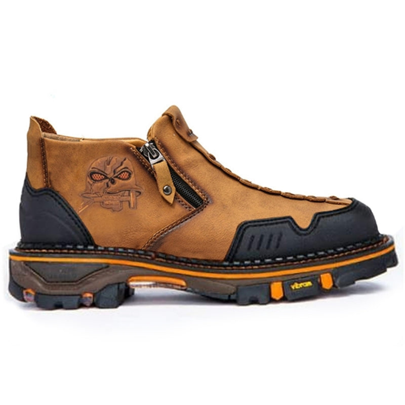 Men’s Cool Design Stitching Chunky Sole Ankle-Length Boots