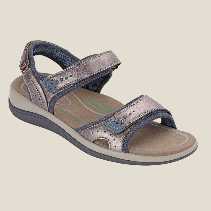 Last Day 49% OFF - Women's Casual Comfortable Leather Arch Support Flat Open Toe Velcro Sandals
