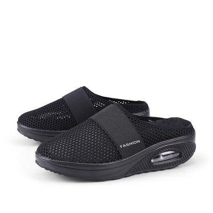 WOMEN'S BREATHABLE LIGHTWEIGHT AIR CUSHION SLIP-ON WALKING SLIPPERS
