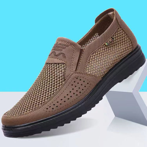 MEN'S EXTENDED WIDTH FOOT AND HEEL COMFORTABLE BREATHABLE MESH SHOES