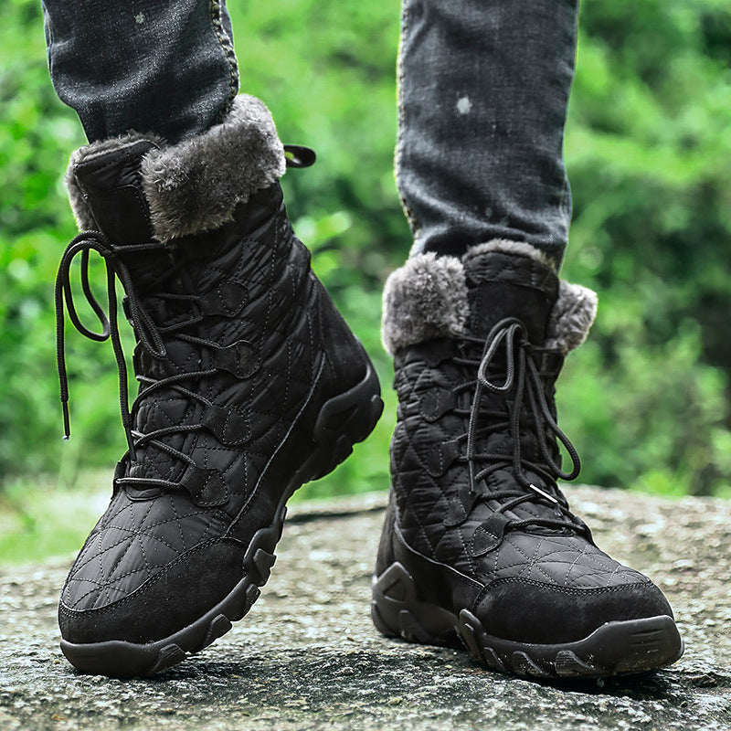 MEN'S WINTER OUTDOOR COMFORTABLE AND WARM THICKENED CASUAL SNOW BOOTS