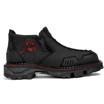 Men’s Cool Design Stitching Chunky Sole Ankle-Length Boots