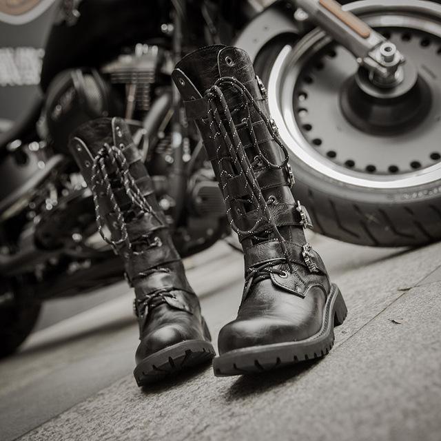 NEW Skull Buckle Boots