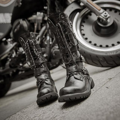 NEW Skull Buckle Boots
