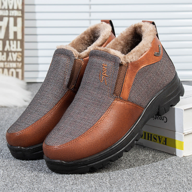 MEN'S COMFORTABLE WARM THICK NON-SLIP CASUAL COTTON SHOES