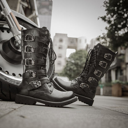 NEW Skull Buckle Boots