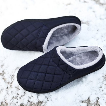 MEN'S FLEECE COMFORTABLE SOFT HALF DRAG CASUAL COTTON SHOES