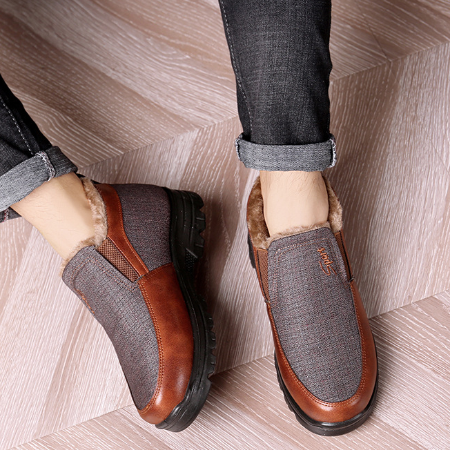 Men's Plush Fur Comfort Slip On Boots