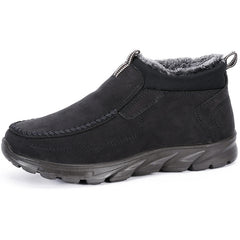 MEN'S COMFORTABLE INTERIOR WOOL PLUSH WATERPROOF SNOW COTTON SHOES