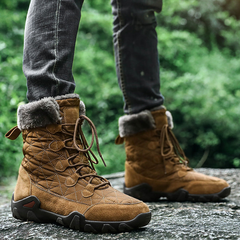 MEN'S WINTER OUTDOOR COMFORTABLE AND WARM THICKENED CASUAL SNOW BOOTS