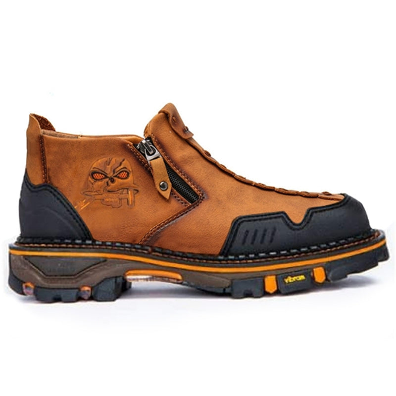 Men’s Cool Design Stitching Chunky Sole Ankle-Length Boots