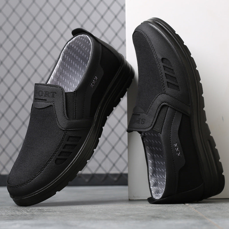 MEN'S EXTENDED WIDTH FOOT AND HEEL COMFORTABLE INSOLE NON-SLIP CASUAL SHOES