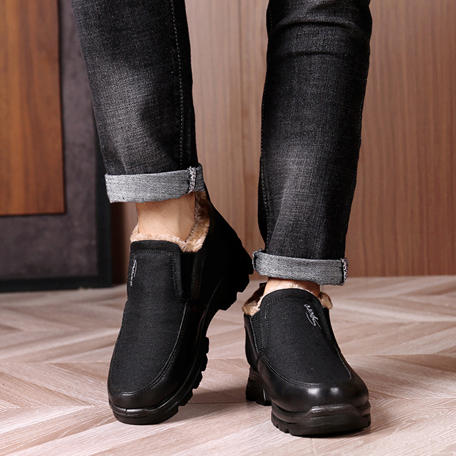 Men's Plush Fur Comfort Slip On Boots