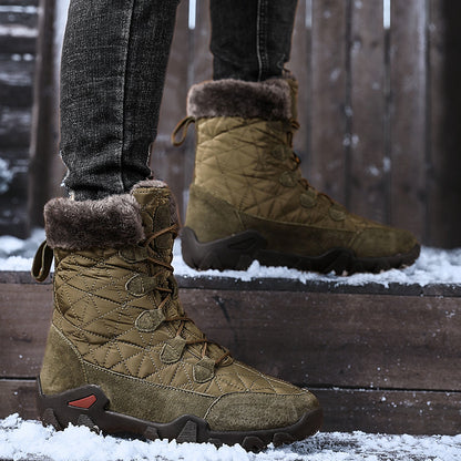 MEN'S WINTER OUTDOOR COMFORTABLE AND WARM THICKENED CASUAL SNOW BOOTS