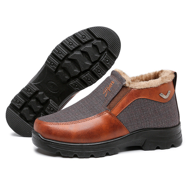 MEN'S COMFORTABLE WARM THICK NON-SLIP CASUAL COTTON SHOES