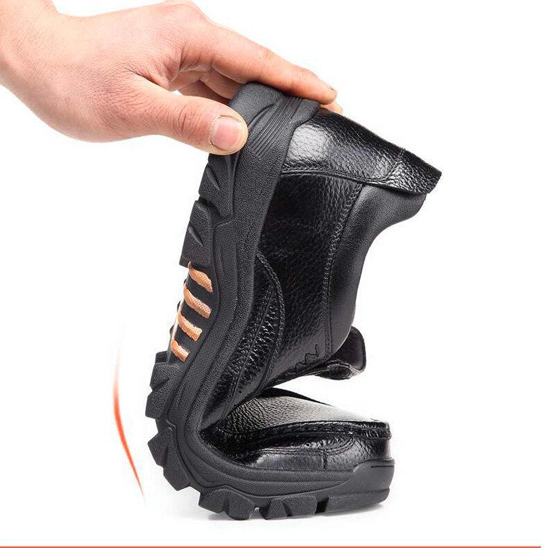 2022 Cow Leather Waterproof Comfy Non Slip Soft Slip On Casual Shoes
