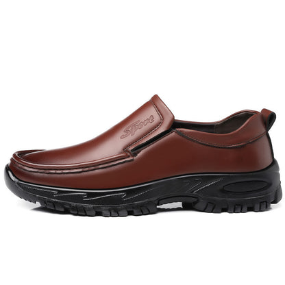 MEN'S EXTENDED WIDTH FOOT AND HEEL COMFORTABLE PLATFORM CASUAL SHOES