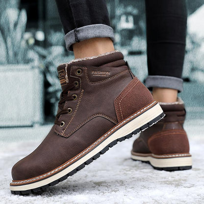 Everest Fur Lined Leather Snow Boots