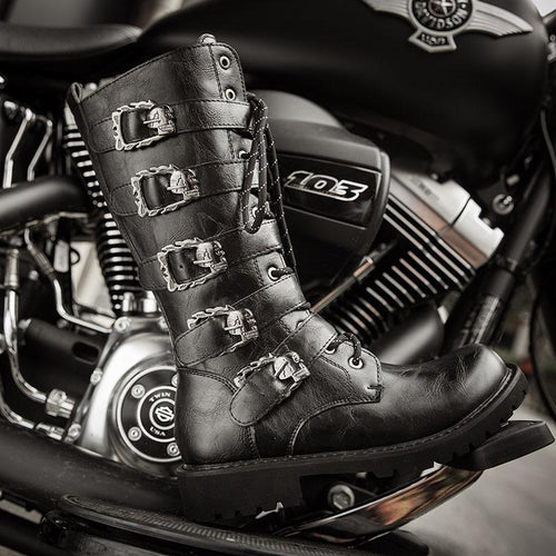 NEW Skull Buckle Boots