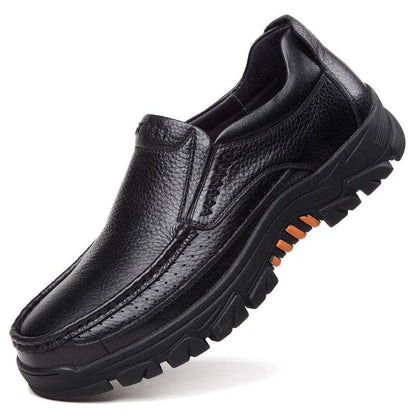 2022 Cow Leather Waterproof Comfy Non Slip Soft Slip On Casual Shoes
