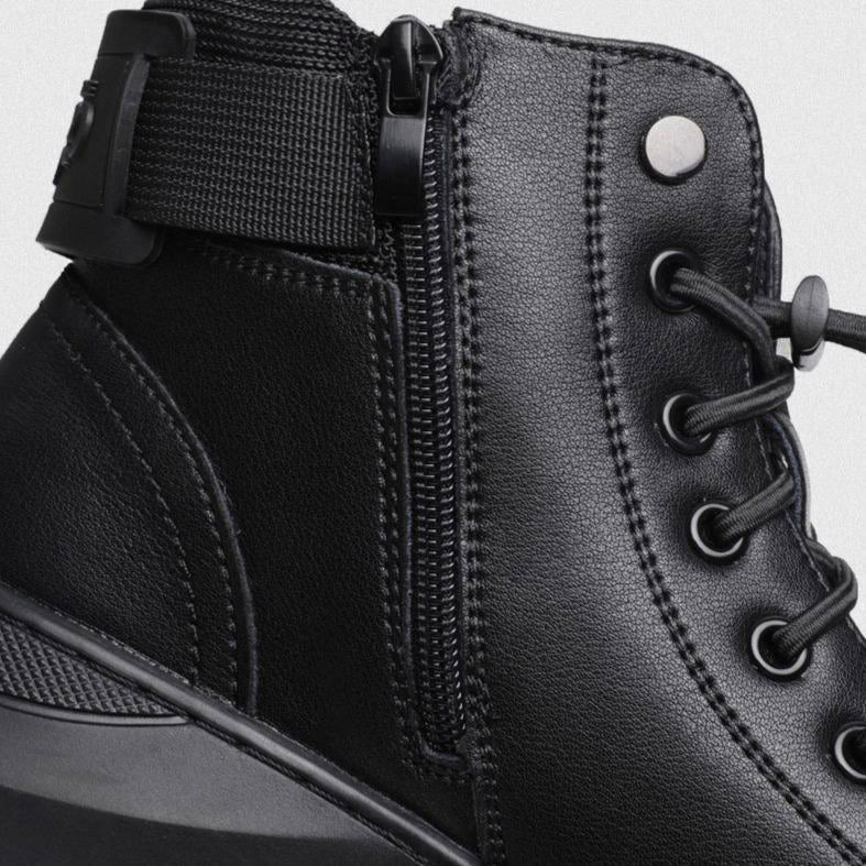 Men's Black Leather Solid Chelsea Boots