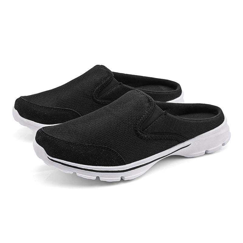 MEN'S FLAT SLIP-ON SANDALS MESH SURFACE BREATHABLE