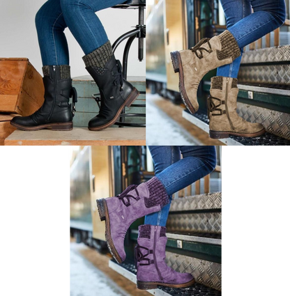 2022 WINTER WARM BACK LACE UP SNOW BOOTS