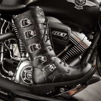NEW Skull Buckle Boots